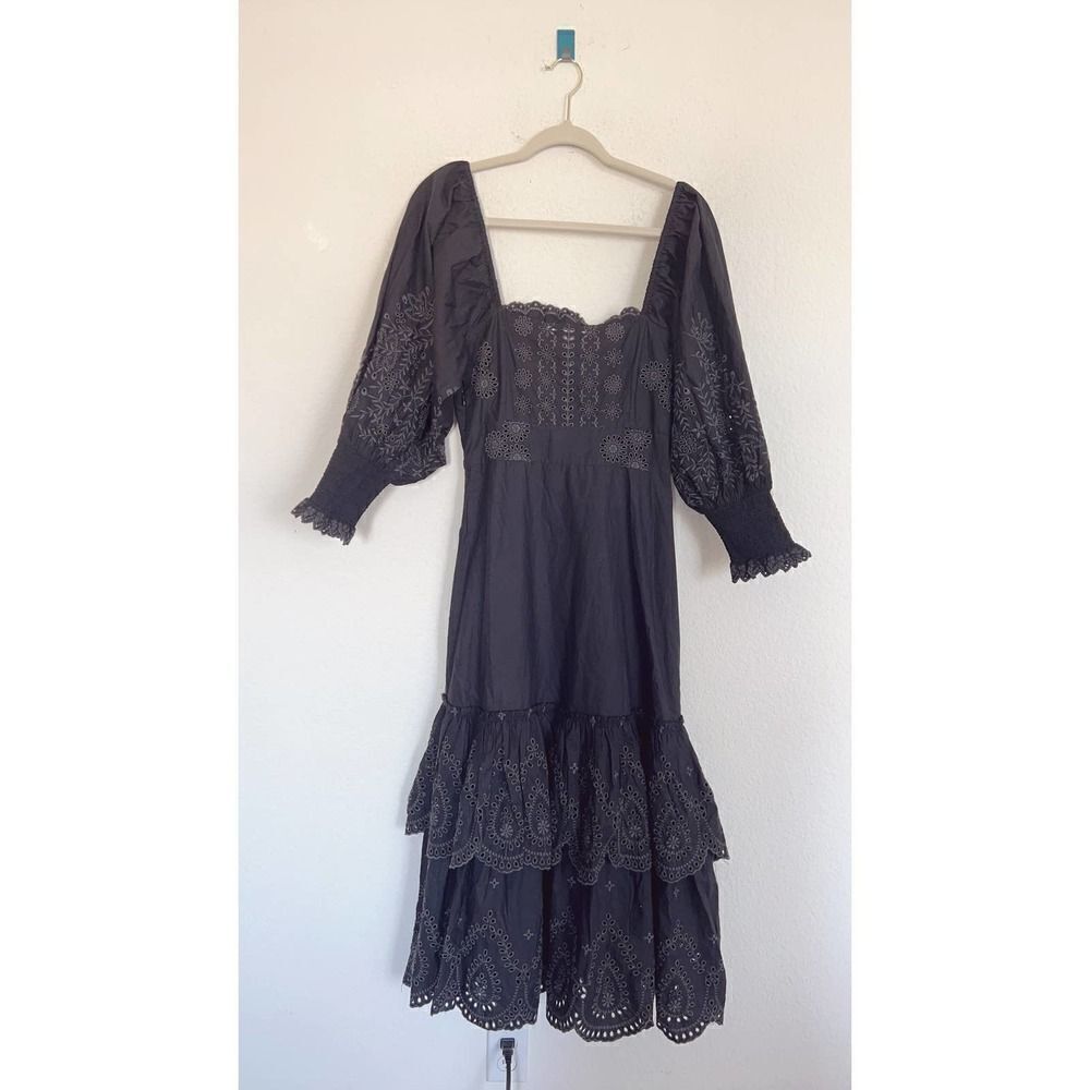 Love Shack Fancy Toulon Dress black US4 - Picture 9 of 11